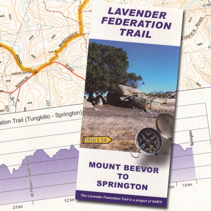 Lavender Federation Trail, Map 2, Mt Beevor to Springton