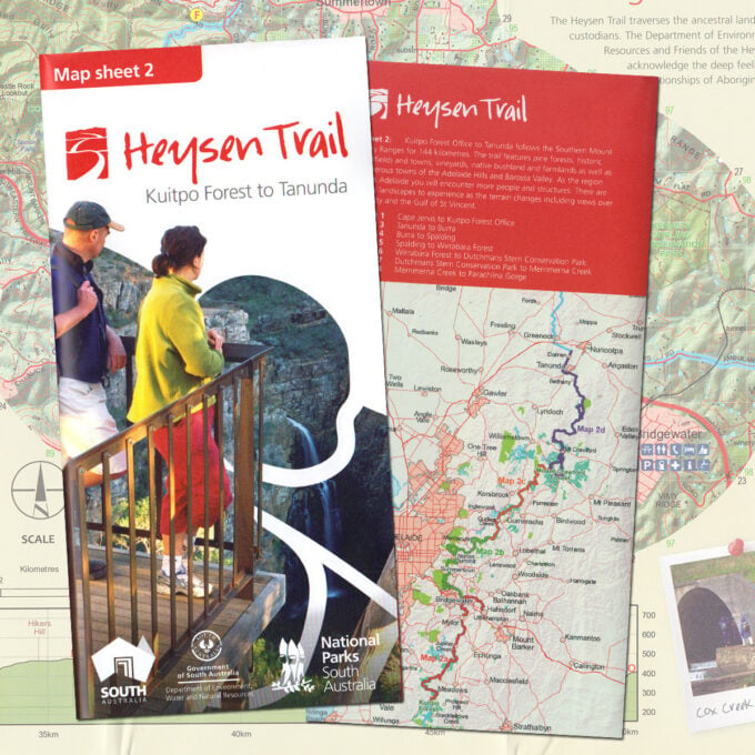 Heysen Trail sheet map 2, Kuitpo Forest to Tanunda