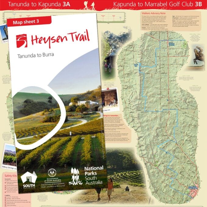 Heysen Trail sheet map 3, Tanunda to Burra