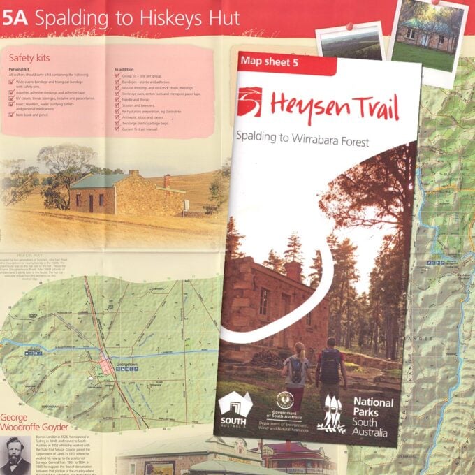 Heysen Trail sheet map 5, Spalding to Wirrabara Forest