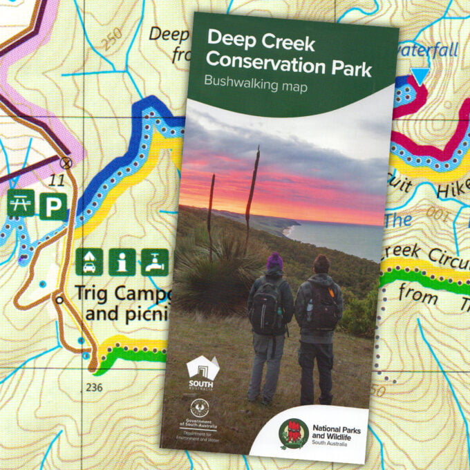 Deep Creek Conservation Park Bushwalking Map (topographic)